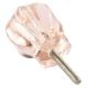 Pink Hexagon Glass Cut Cabinet Knob